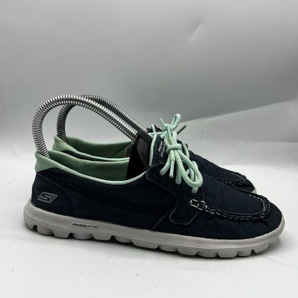 Skechers Shoes Womens 7 Navy On The Go Slip On Casual Walking Athleisure - Picture 1 of 12